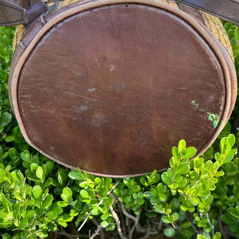 Straw and leather vintage Women’s Bag - Picture 6 of 8